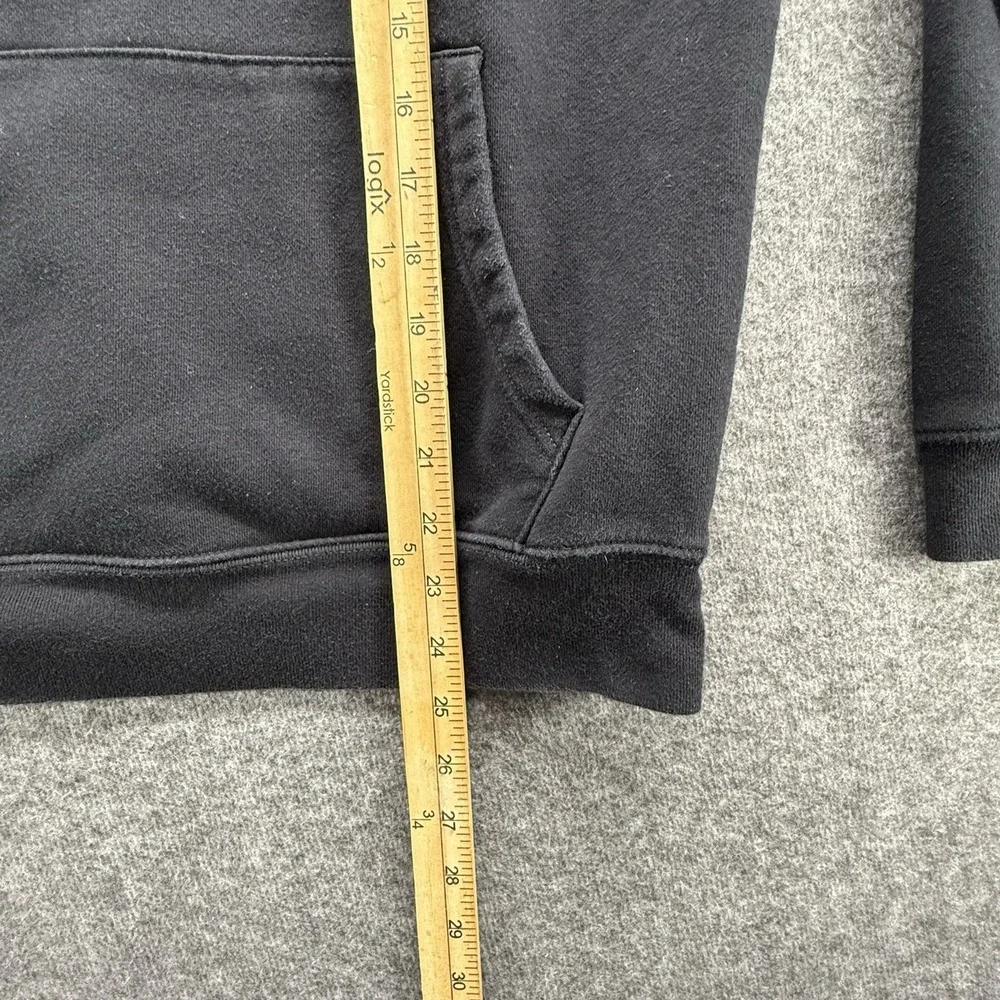 GAP Hoodie Boys XS Black Pullover Sweatshirt Fleece‎ Logo Kangaroo Pocket Casual